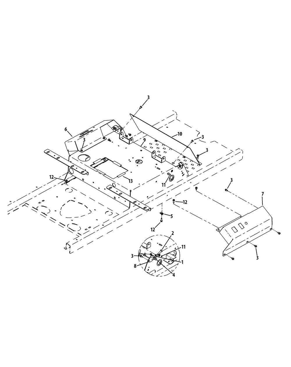 Body Assembly Diagram and Parts List for Z-FORCE44 17AE3AGF-17AE3AGF010 Cub Cadet Lawn Tractor